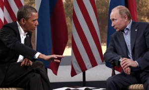 Obama meets with Vladimir Putin during the G8 Summit at Lough Erne in Enniskillen